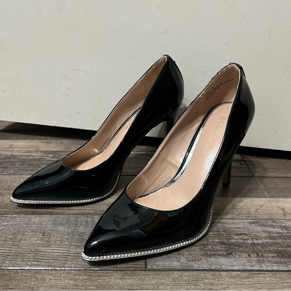 Black patent leather BCBGeneration Hallix stiletto high heels